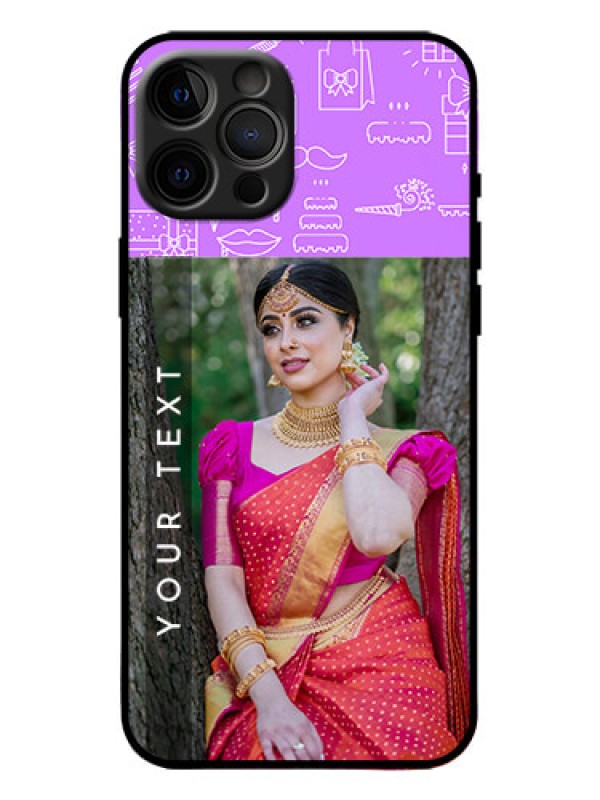 Custom iPhone 12 Pro Max Custom Metal Phone Case - Birthday Icons Design