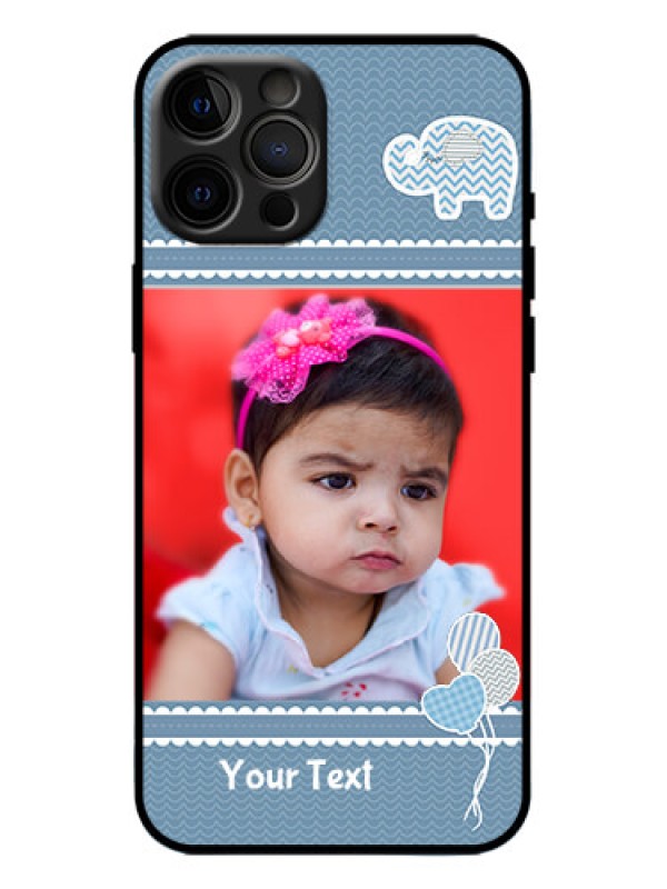 Custom iPhone 12 Pro Max Custom Metal Phone Case - With Kids Pattern Design