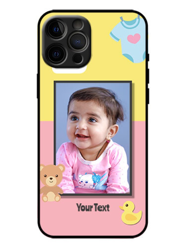Custom iPhone 12 Pro Max Custom Metal Phone Case - Kids 2 Color Design