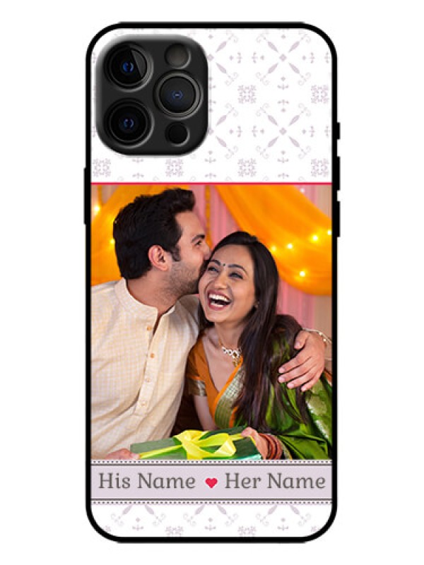 Custom iPhone 12 Pro Max Custom Metal Phone Case - With Photo And Ethnic Design