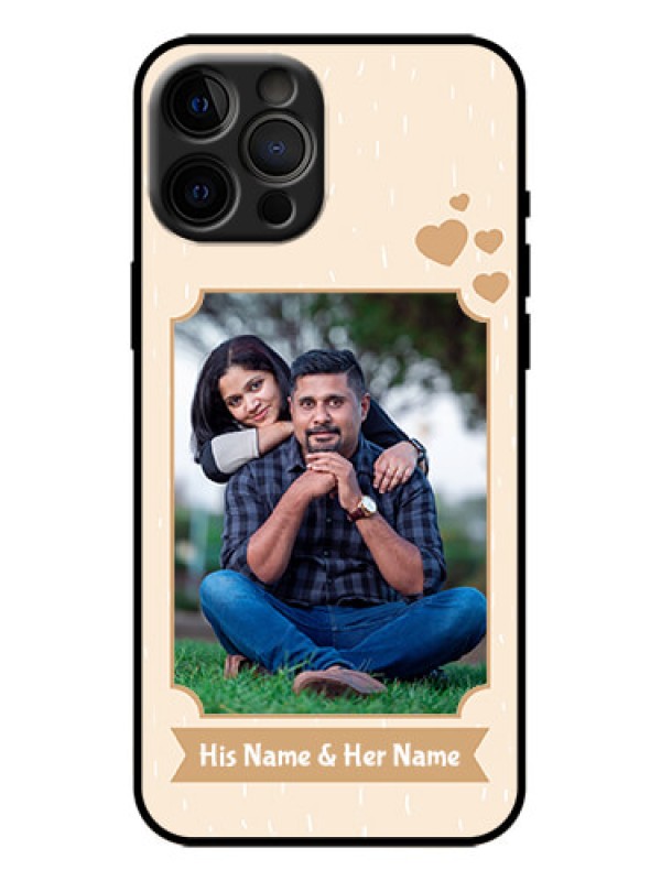 Custom iPhone 12 Pro Max Custom Metal Phone Case - With Confetti Love Design