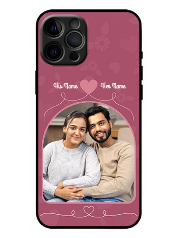 Custom iPhone 12 Pro Max Custom Metal Phone Case - Love Floral Design