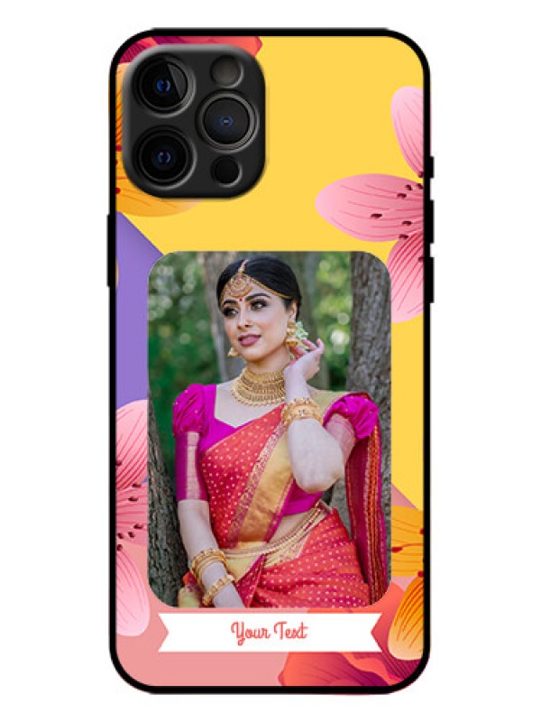 Custom iPhone 12 Pro Max Custom Metal Phone Case - 3 Image With Vintage Floral Design