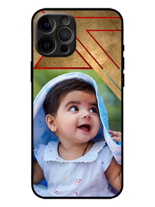 Custom iPhone 12 Pro Max Custom Metal Phone Case - Gradient Abstract Texture Design