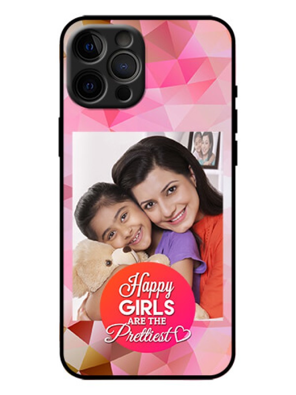 Custom iPhone 12 Pro Max Custom Metal Phone Case - Abstract Triangle Design