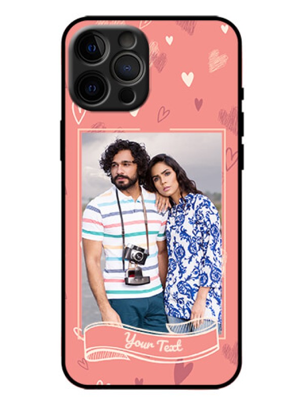 Custom iPhone 12 Pro Max Custom Metal Phone Case - Love Doodle Art Design