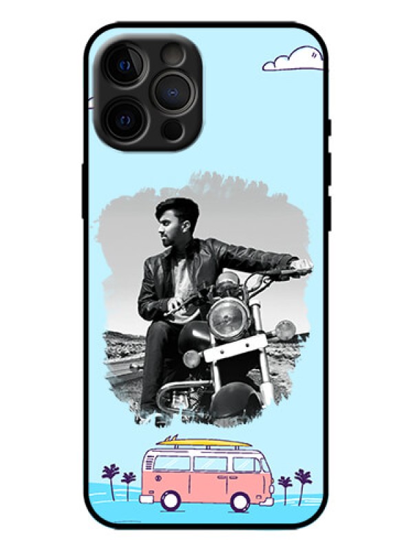 Custom iPhone 12 Pro Max Custom Metal Phone Case - Travel and Adventure Design