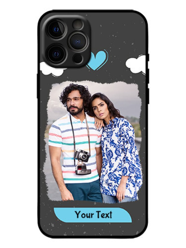 Custom iPhone 12 Pro Max Custom Metal Phone Case - Splashes With Love Doodles Design