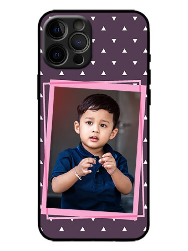 Custom iPhone 12 Pro Max Custom Metal Phone Case - Triangle Pattern Dotted Design