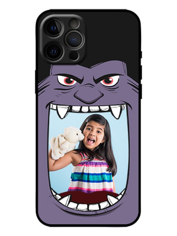 Custom iPhone 12 Pro Max Custom Metal Phone Case - Angry Monster Design