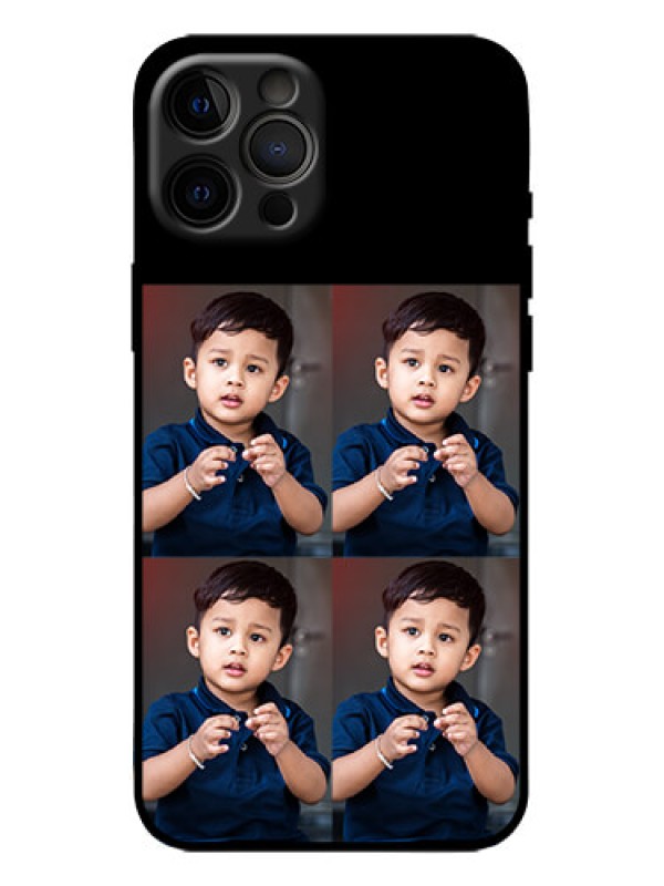 Custom iPhone 12 Pro Max Custom Metal Phone Case - 4 Image Holder Design