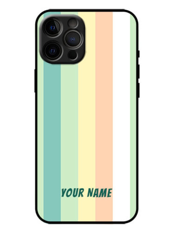 Custom iPhone 12 Pro Max Custom Metal Phone Case - Multi - Colour Stripes Design