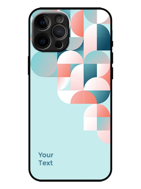 Custom iPhone 12 Pro Max Custom Metal Phone Case - Stylish Semi - Circle Pattern Design