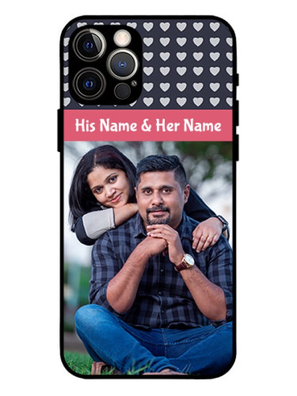 Custom iPhone 12 Pro Custom Metal Phone Case - Love Symbols Design