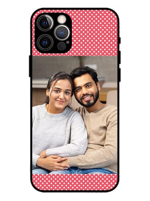 Custom iPhone 12 Pro Custom Metal Phone Case - White Dotted Design