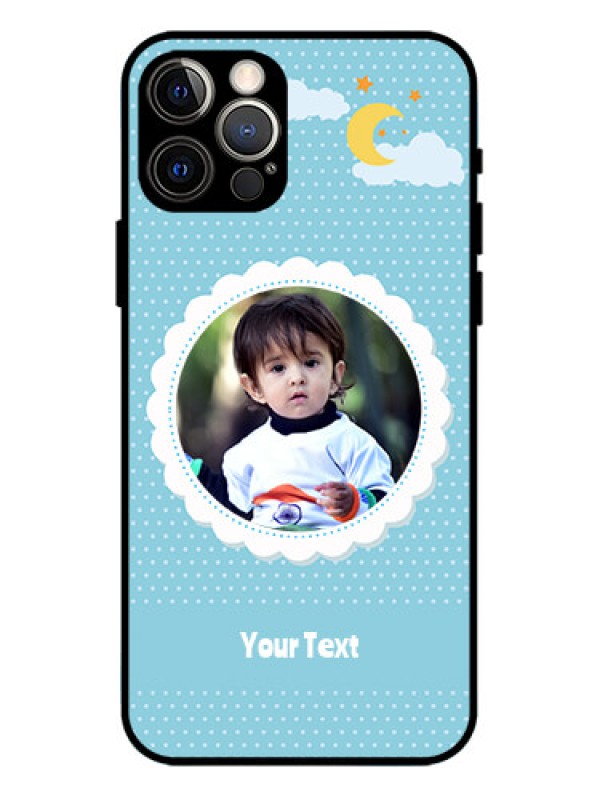 Custom iPhone 12 Pro Custom Metal Phone Case - Violet Pattern Design