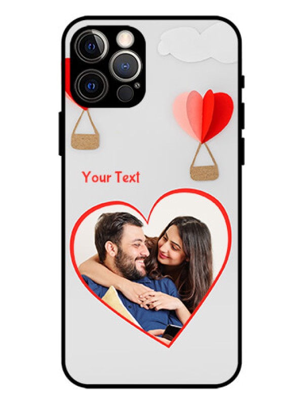 Custom iPhone 12 Pro Custom Metal Phone Case - Parachute Love Design