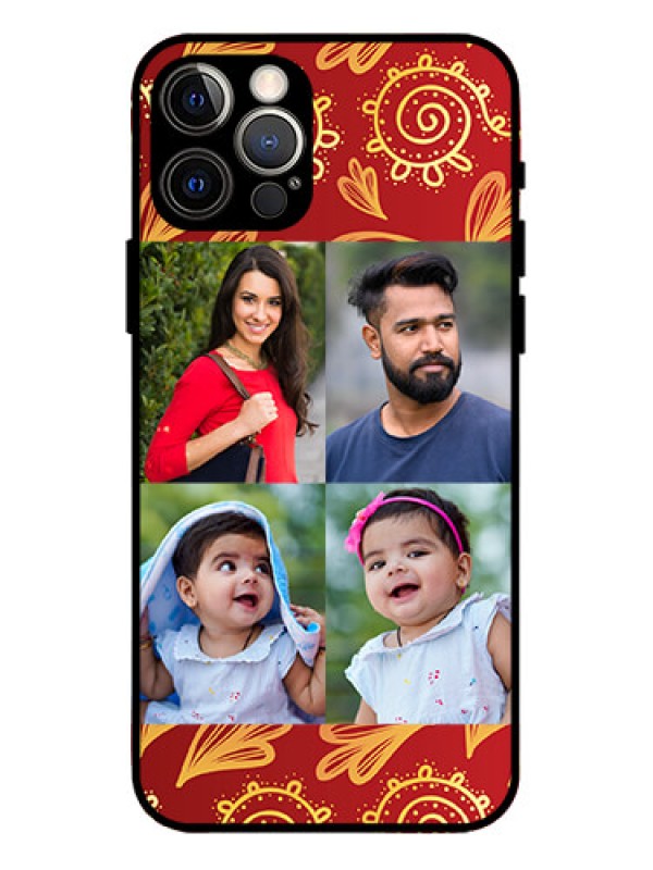 Custom iPhone 12 Pro Custom Metal Phone Case - 4 Image Traditional Design