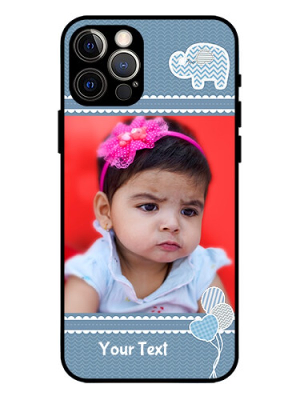 Custom iPhone 12 Pro Custom Metal Phone Case - With Kids Pattern Design