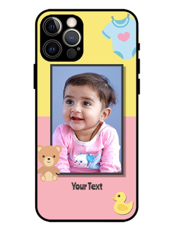 Custom iPhone 12 Pro Custom Metal Phone Case - Kids 2 Color Design