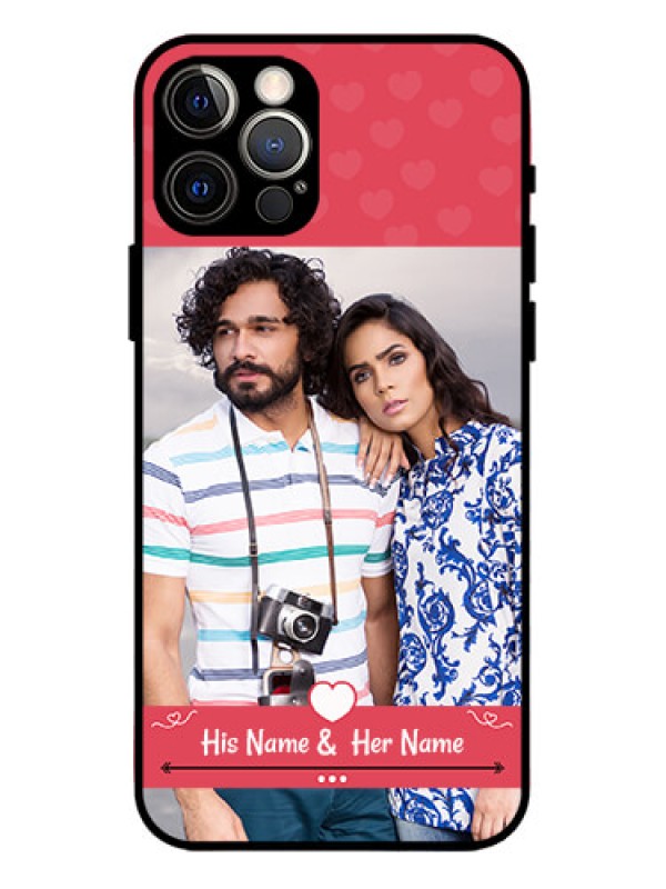 Custom iPhone 12 Pro Custom Metal Phone Case - Simple Love Design