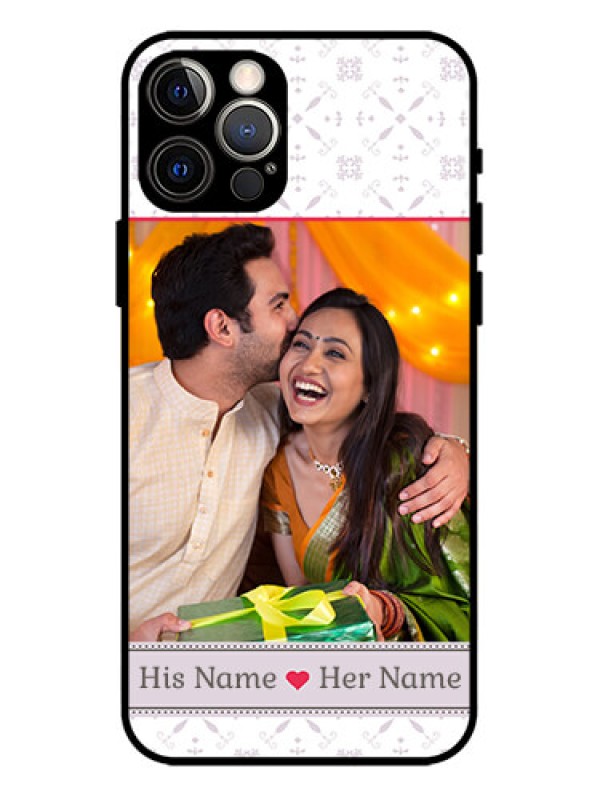 Custom iPhone 12 Pro Custom Metal Phone Case - With Photo And Ethnic Design