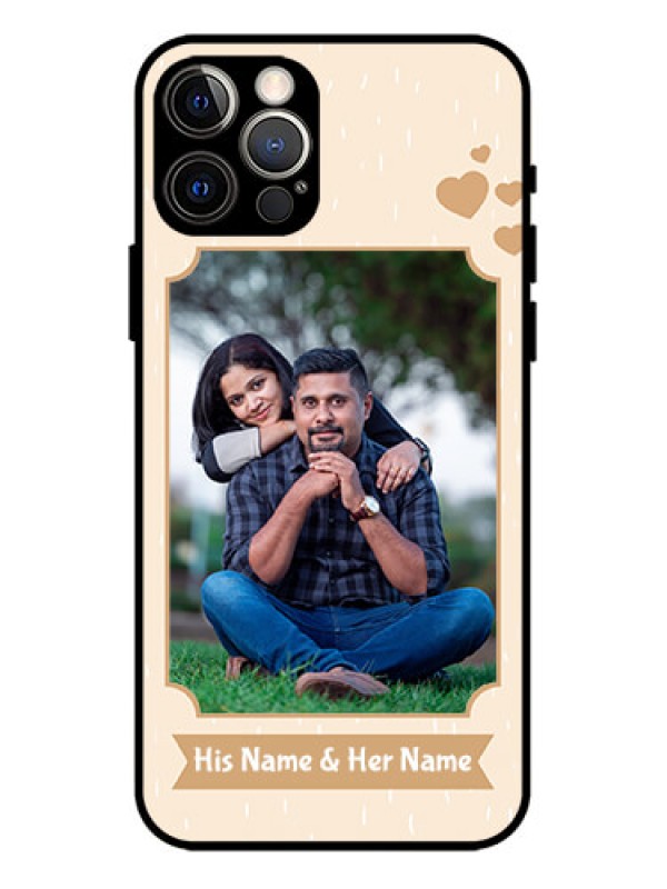 Custom iPhone 12 Pro Custom Metal Phone Case - With Confetti Love Design