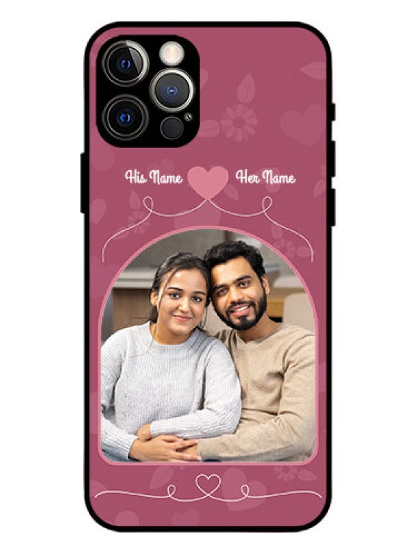 Custom iPhone 12 Pro Custom Metal Phone Case - Love Floral Design