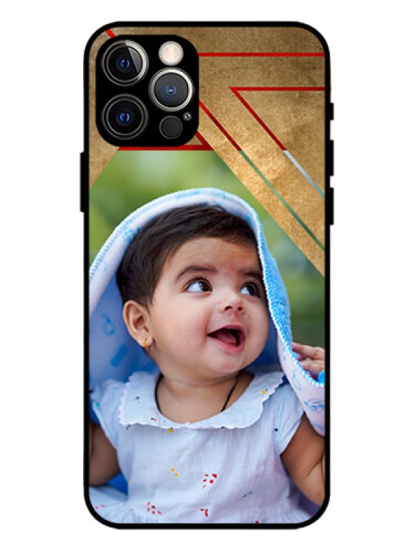 Custom iPhone 12 Pro Custom Metal Phone Case - Gradient Abstract Texture Design