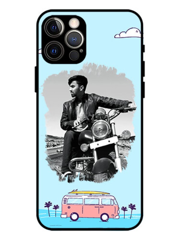 Custom iPhone 12 Pro Custom Metal Phone Case - Travel and Adventure Design