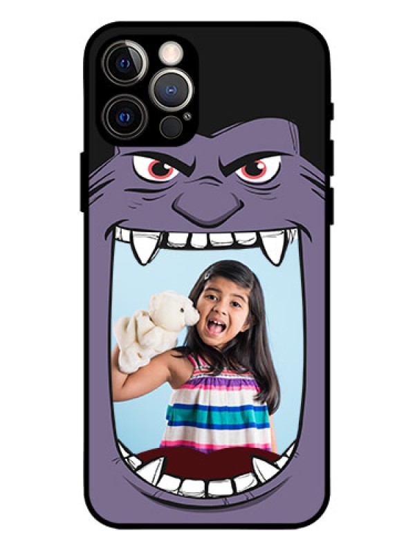 Custom iPhone 12 Pro Custom Metal Phone Case - Angry Monster Design