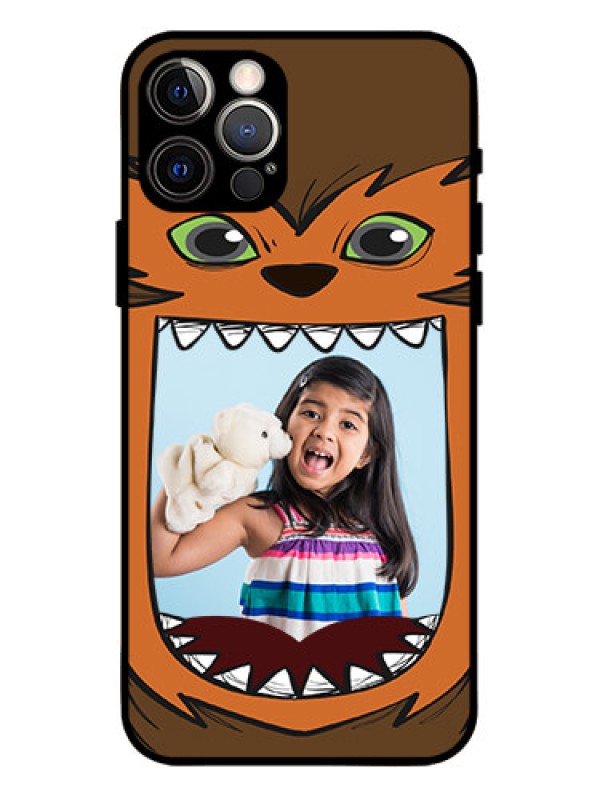 Custom iPhone 12 Pro Custom Metal Phone Case - Owl Monster Back Case Design