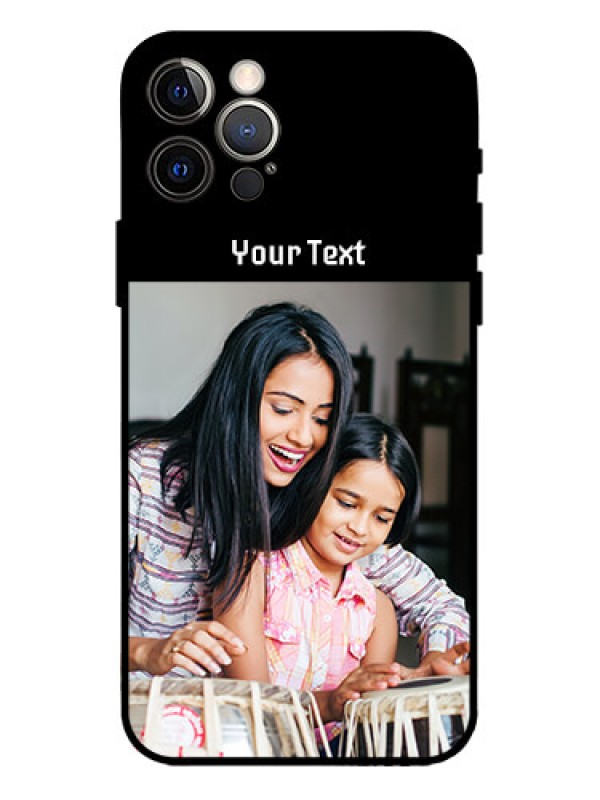 Custom iPhone 12 Pro Custom Metal Phone Case - Photo With Name Design