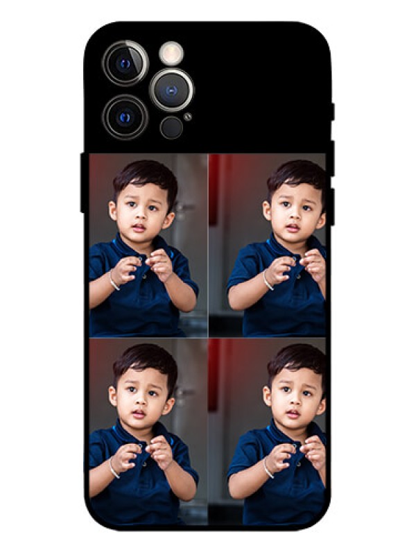 Custom iPhone 12 Pro Custom Metal Phone Case - 4 Image Holder Design