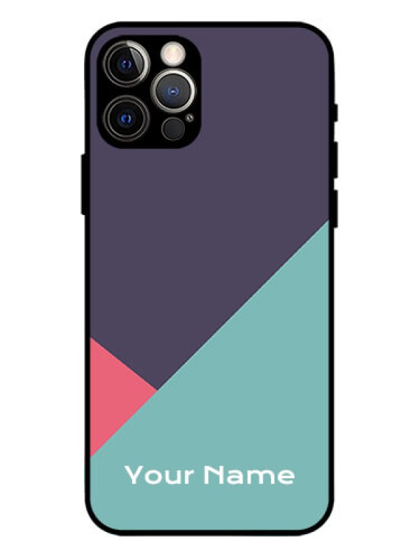 Custom iPhone 12 Pro Custom Metal Phone Case - Tri Color Abstract Design