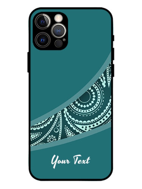 Custom iPhone 12 Pro Custom Metal Phone Case - Semi Visible Floral Design