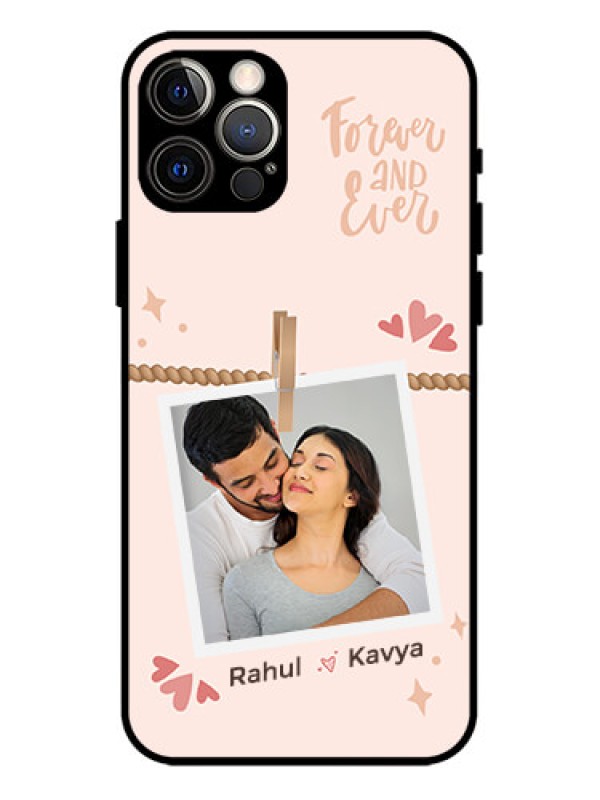 Custom iPhone 12 Pro Custom Metal Phone Case - Forever And Ever Love Design