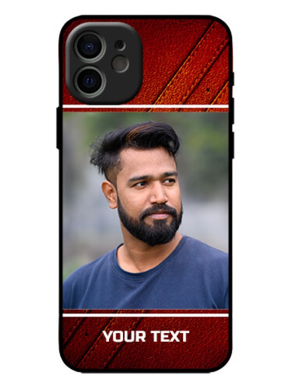 Custom iPhone 12 Custom Metal Phone Case - Leather Phone Case Design