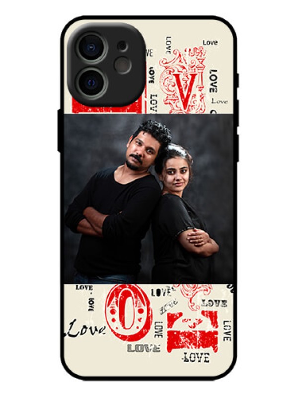 Custom iPhone 12 Custom Metal Phone Case - Trendy Love Design Case