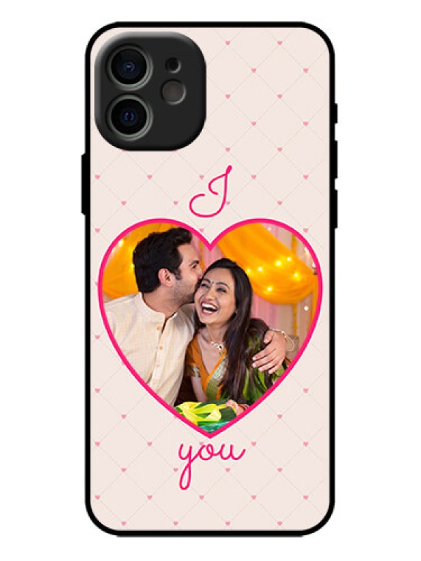 Custom iPhone 12 Custom Metal Phone Case - Heart Shape Design