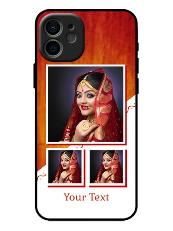 Custom iPhone 12 Custom Metal Phone Case - Wedding Memories Design