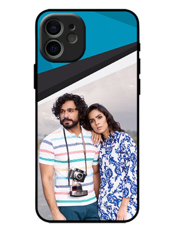 Custom iPhone 12 Custom Metal Phone Case - Simple Pattern Photo Upload Design