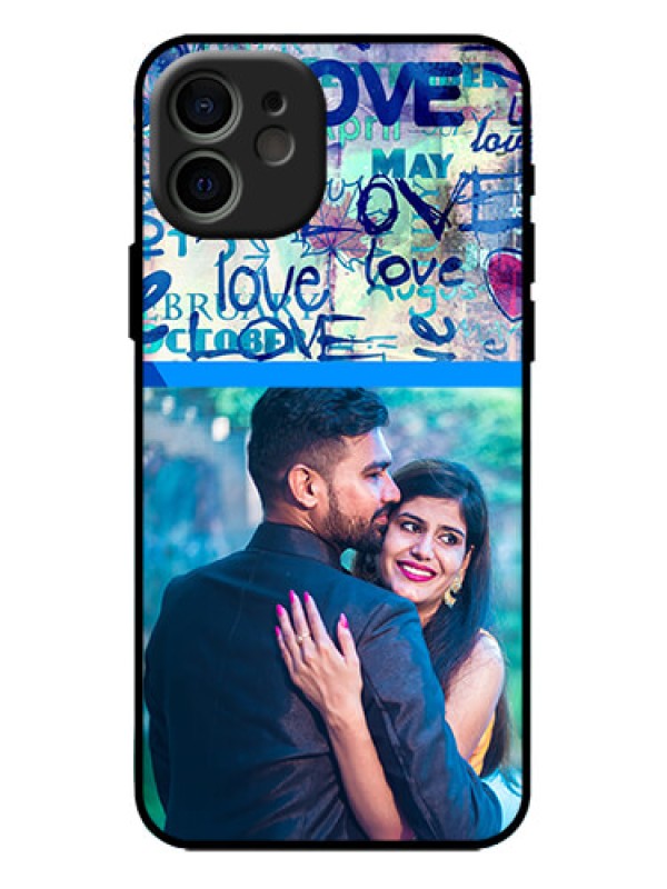 Custom iPhone 12 Custom Metal Phone Case - Colorful Love Design