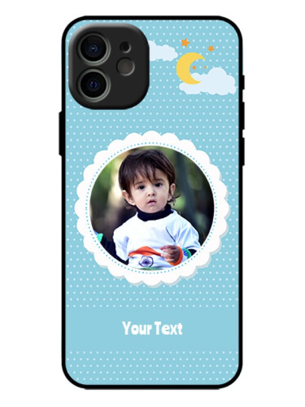 Custom iPhone 12 Custom Metal Phone Case - Violet Pattern Design