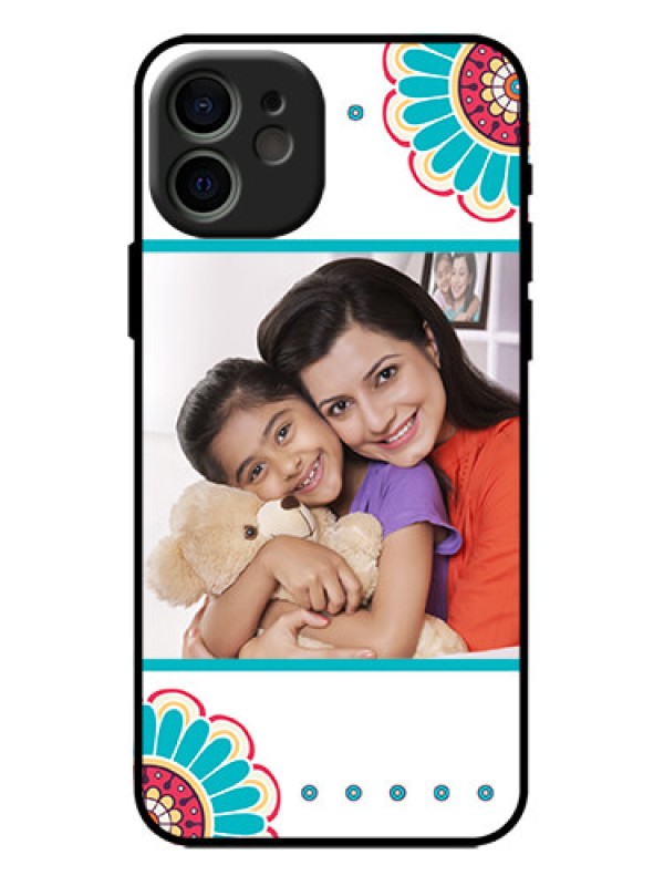 Custom iPhone 12 Custom Metal Phone Case - Flower Design