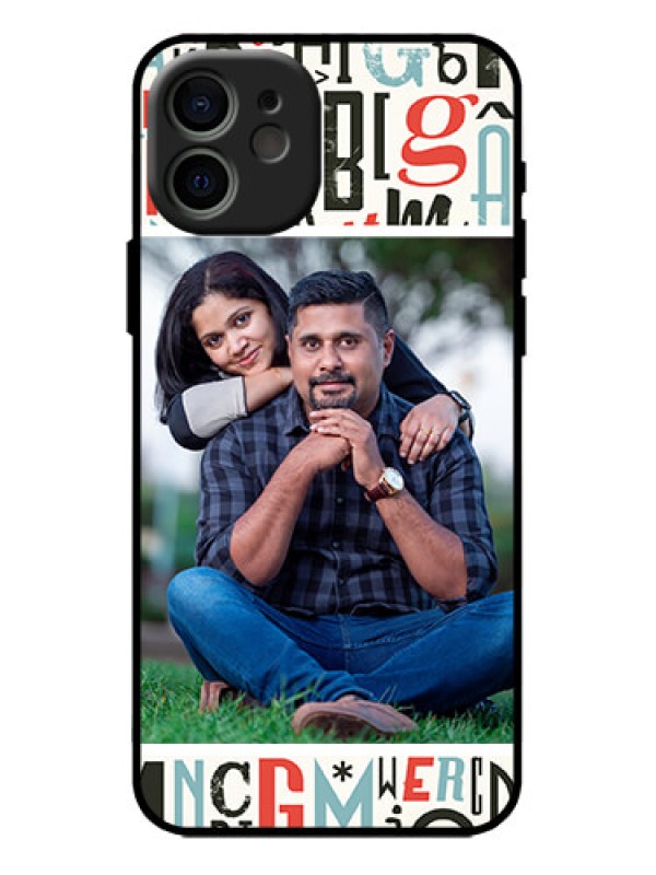 Custom iPhone 12 Custom Metal Phone Case - Alphabet Design
