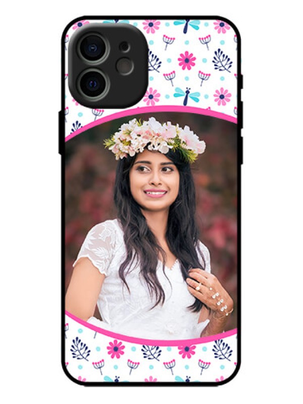 Custom iPhone 12 Custom Metal Phone Case - Colorful Flower Design