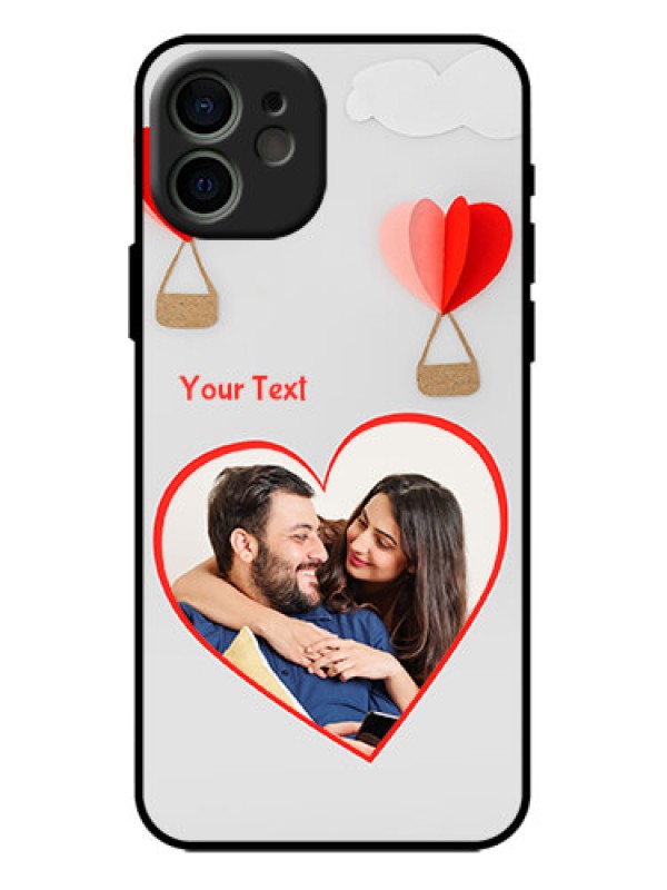 Custom iPhone 12 Custom Metal Phone Case - Parachute Love Design