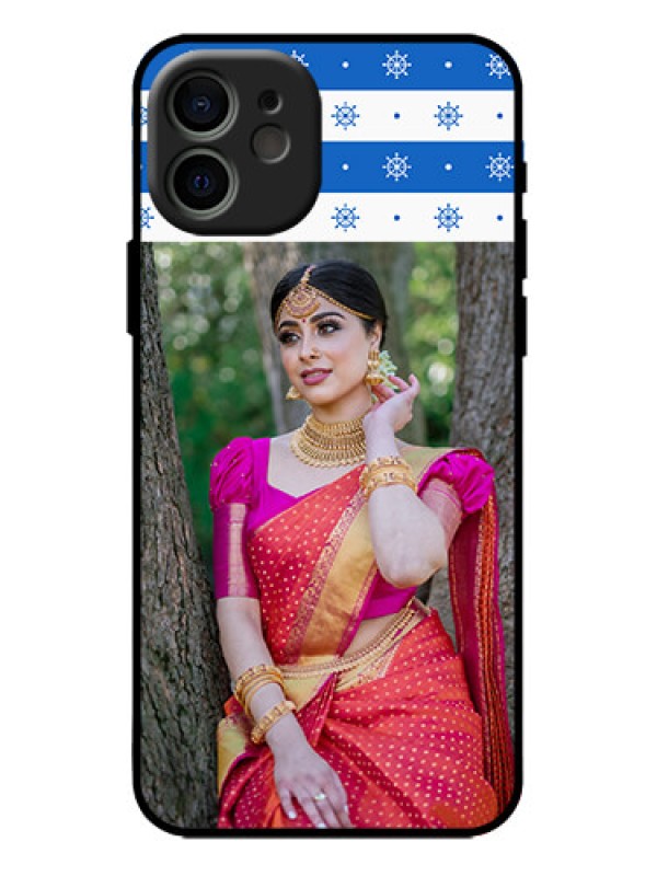 Custom iPhone 12 Custom Metal Phone Case - Snow Pattern Design