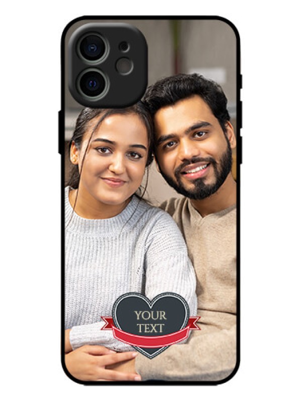 Custom iPhone 12 Custom Metal Phone Case - Just Married Couple Design